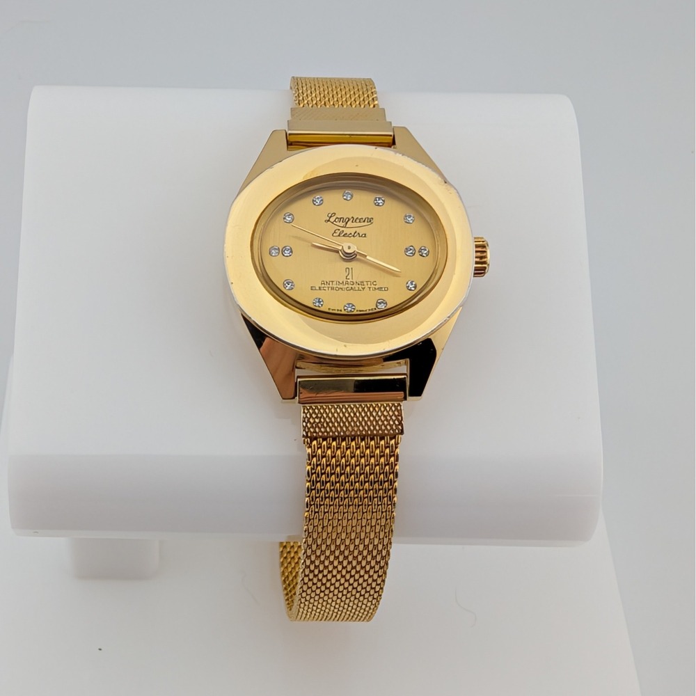 Longreene Electra Vintage Swiss 21 Jewel Manual Wind Antimagnetic Mesh Watch